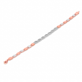 Stylish Diamond Bracelet in 14K Rose Gold