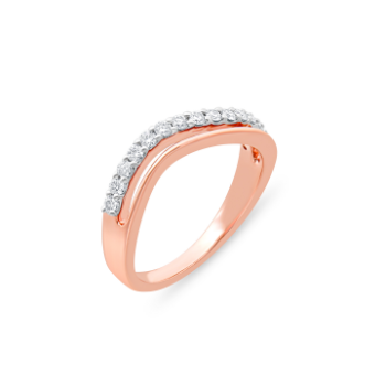 Precious  Diamond Ring in 14K Rose gold